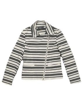 Bagatelle Designer Women’s Light Zipper Striped Cardigan Jacket - M